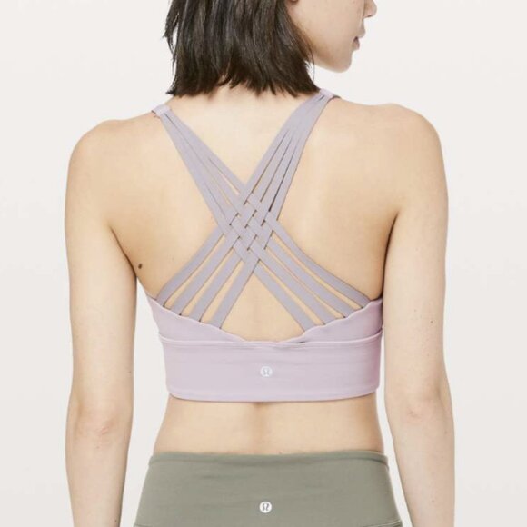 Lululemon Free to Be Moved Bra Medium Support A/B Cup Powdered Mauve Dark Chrome - Picture 1 of 12